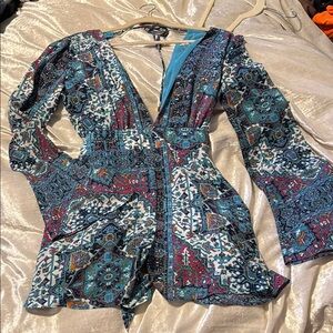 Olivaceous Multicolor Patterned Jumpsuit